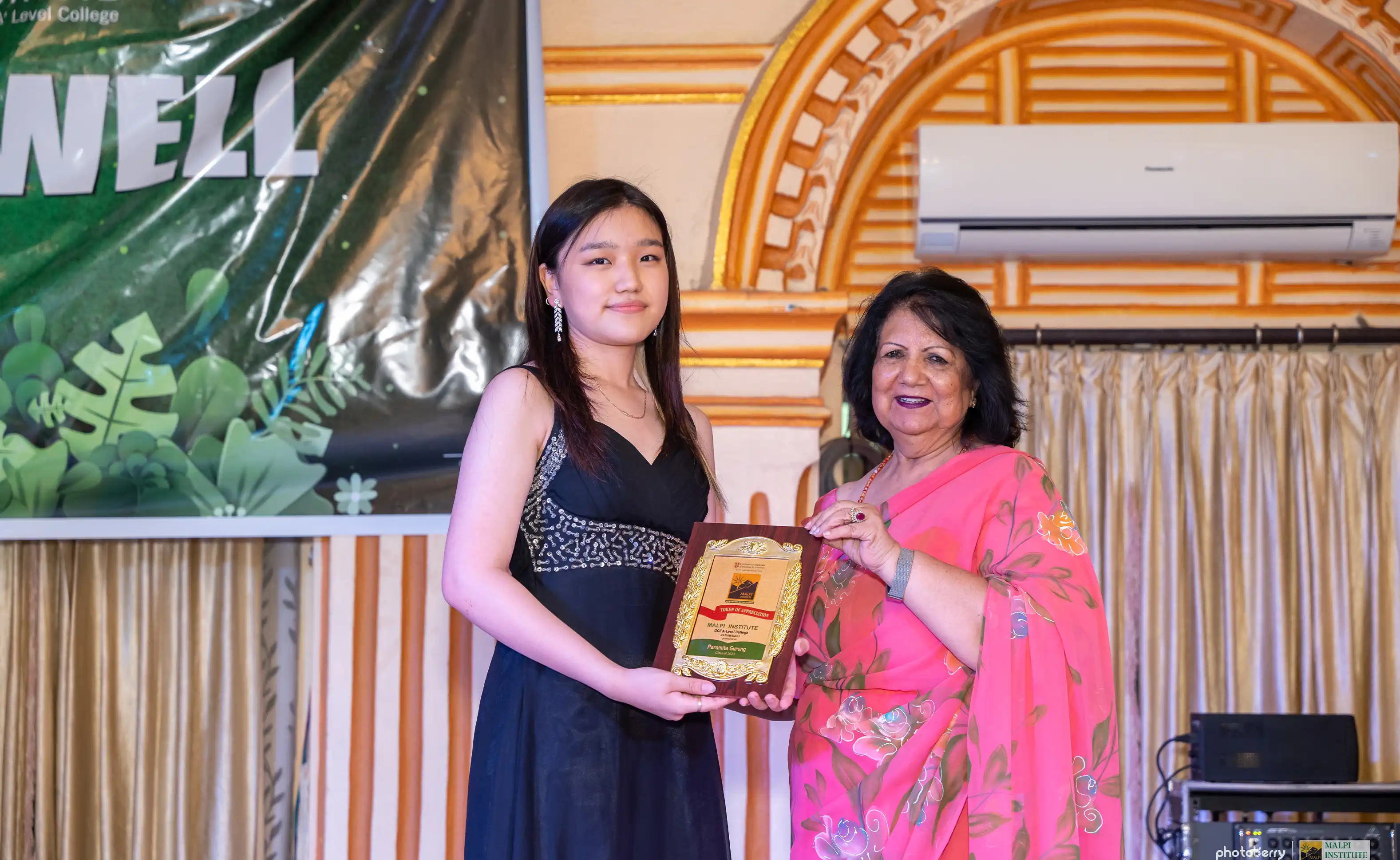 Student receiving Duke of Edinburgh award